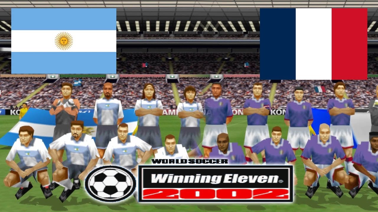 Argentina vs France but Winning Eleven 2002 | Duckstation Widescreen Gameplay