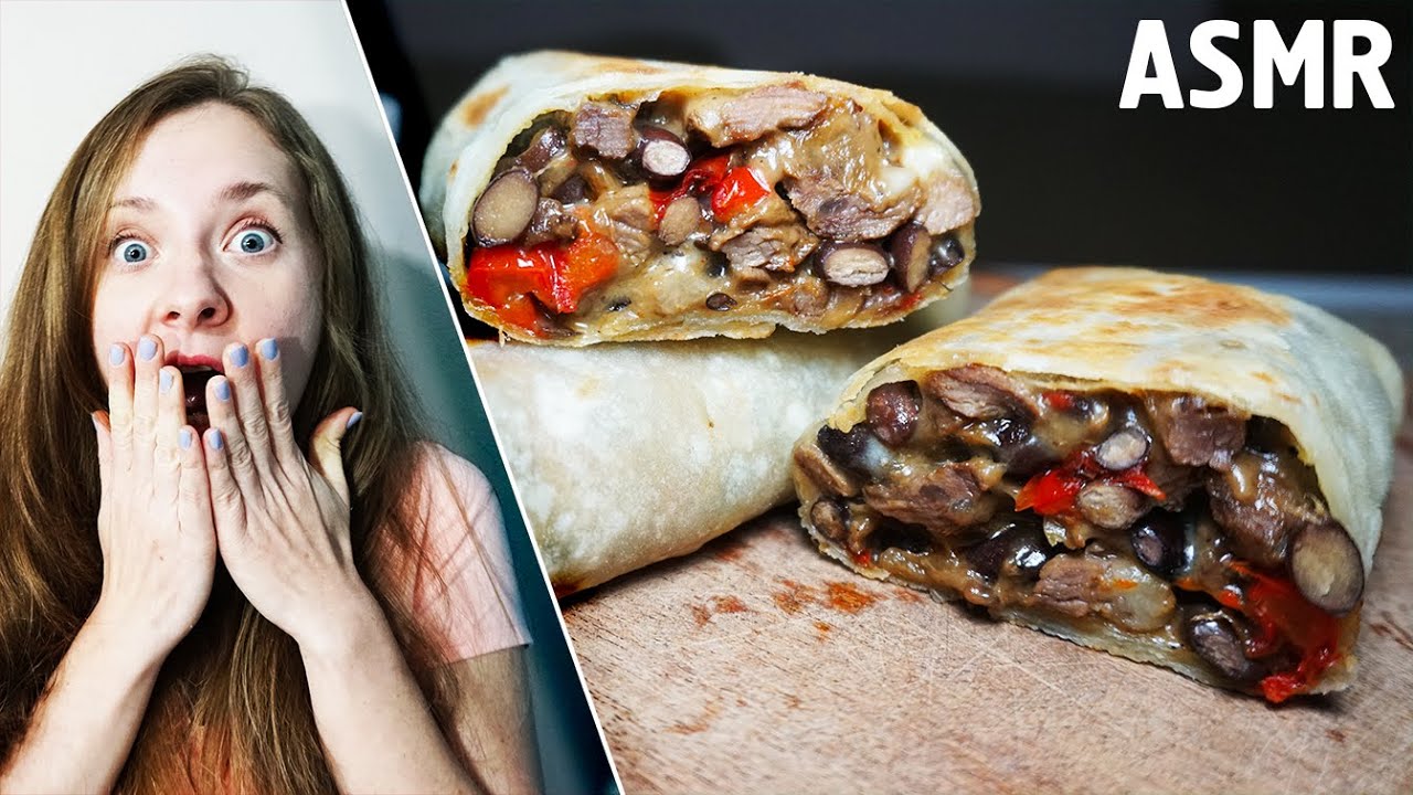 НАСТОЯЩИЕ МЕКСИКАНСКИЕ БУРРИТОС С ГУАКАМОЛЕ | АСМР МУКБАНГ