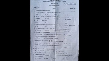 10th Maths Second Revision Question paper with Answer Key 2025