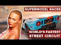 Jodie kidd races ford gt40 on the fastest street circuit in the world