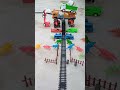 rc train Pushing  mini car 4 &amp;  bus  😱  in jcp pit &amp; tractor parking animal toys #jcb part-101