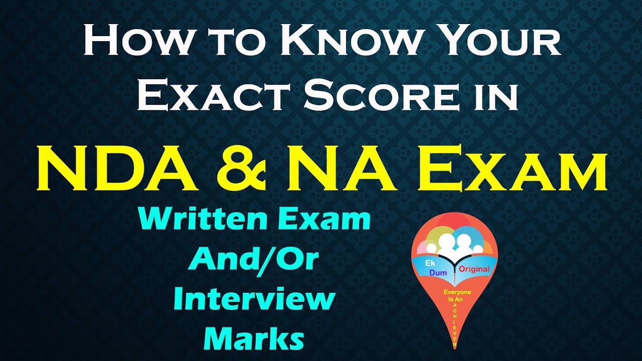 How to Check NDA & NA Exam Exact Score || NDA Result || 2016 / 2017
