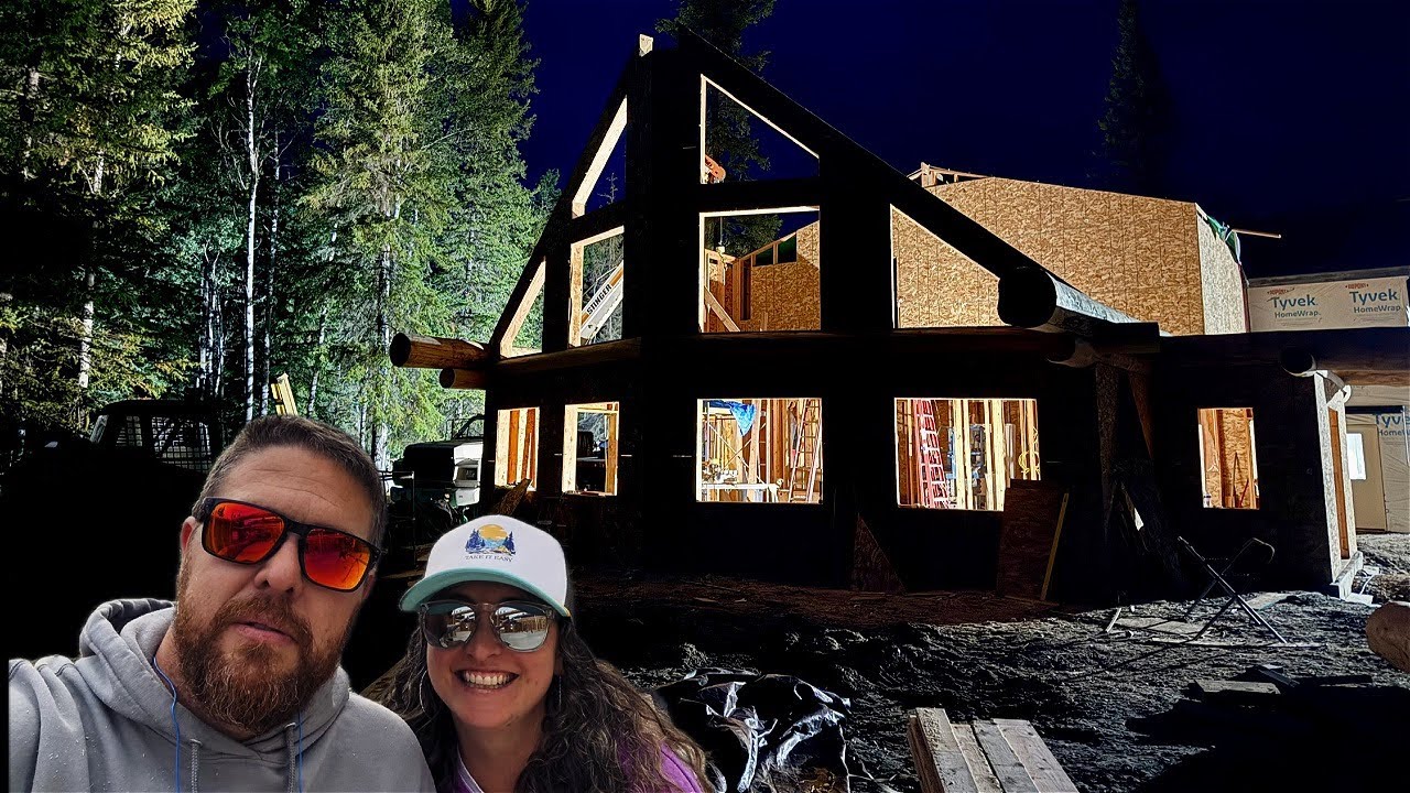 Exterior Walls Finished!! | Alaskan Hybrid Log Home Build