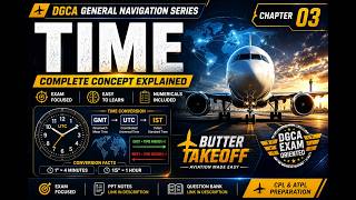 Ch 3rd✈️ Time | 70+ Strategy HINDI /Hindi Ground classes DGCA exam/General navigation classes/series