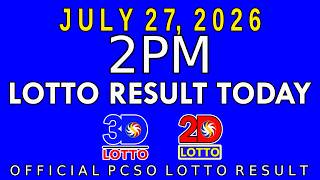 2pm Lotto Result Today July 27 2026 Swertres 3D Lotto Ez2 2D Lotto PCSO
