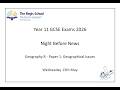 NBN GCSE Geography Paper 1