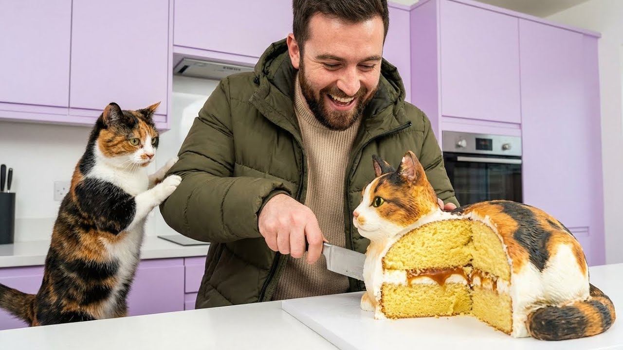 🍰 Calico Cat vs Cake! Hilarious Live Reaction 🐱 