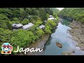Япония - Прогулка на лодке по реке Хозугава. Закусочная на воде.