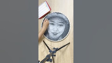 quà tặng 8-3 Tranh chỉ Chân Dung làm theo yêu cầu tặng người thân yêu!