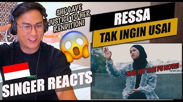 TAK INGIN USAI - KEISYA LEVRONKA (MUSIC VIDEO COVER BY RESSA) | SINGER REACTION