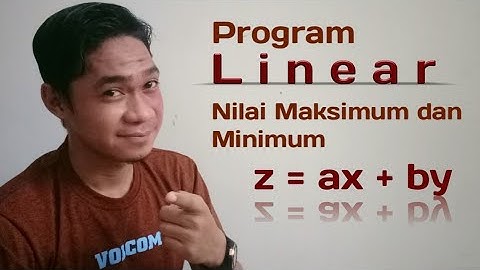 Program Linear - Nilai Maksimum dan Minimum