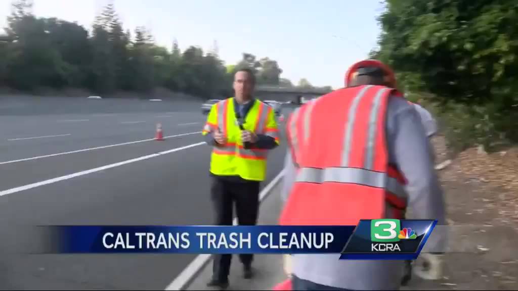 Caltrans picks up trash along freeways YouTube