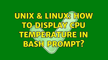 Unix & Linux: How to display CPU temperature in bash prompt?
