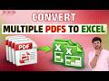 Convert Multiple PDFs to Excel Offline | Bulk Combine PDF Converter | Batch PDF to Excel Converter
