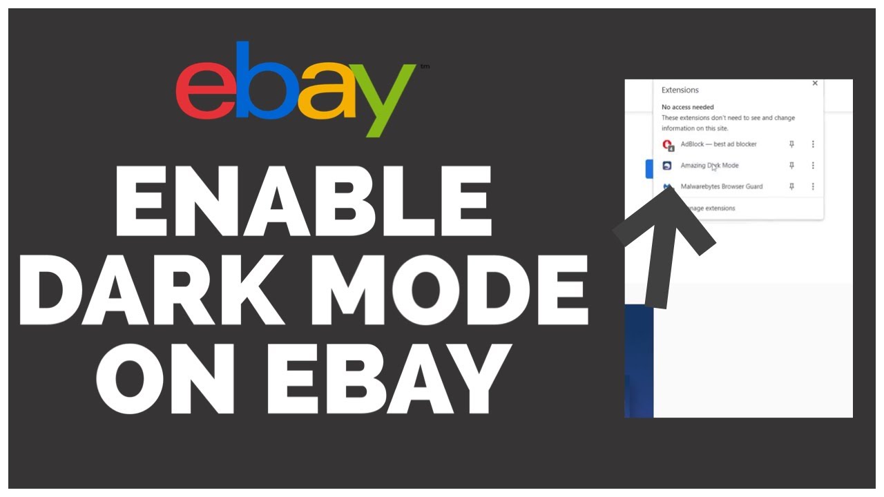 How to Enable DARK MODE on Ebay (Quick & Easy!) YouTube