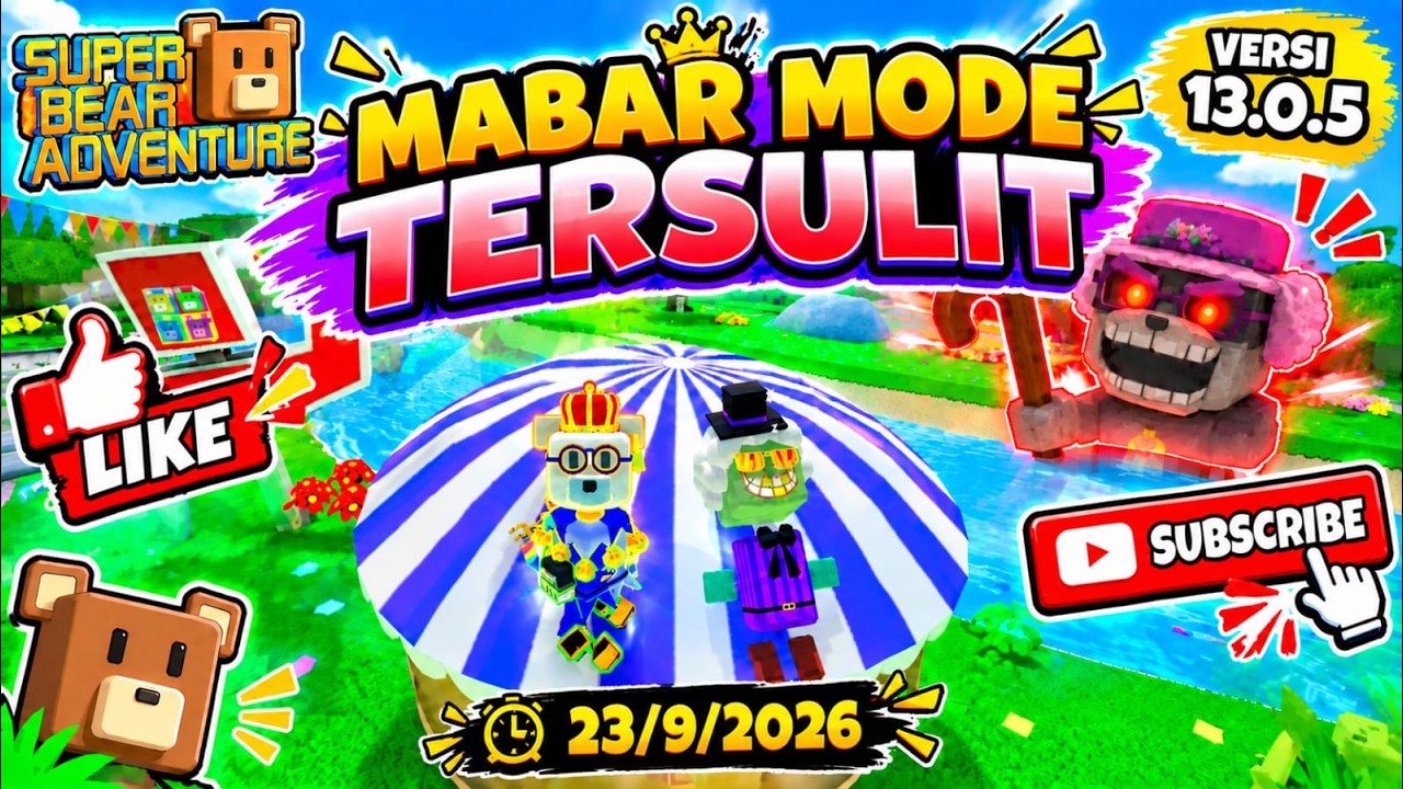MABAR BERUANGKU HAMPIR TAMAT SLOT B  - SUPER BEAR ADVENTURE #live #gameplay