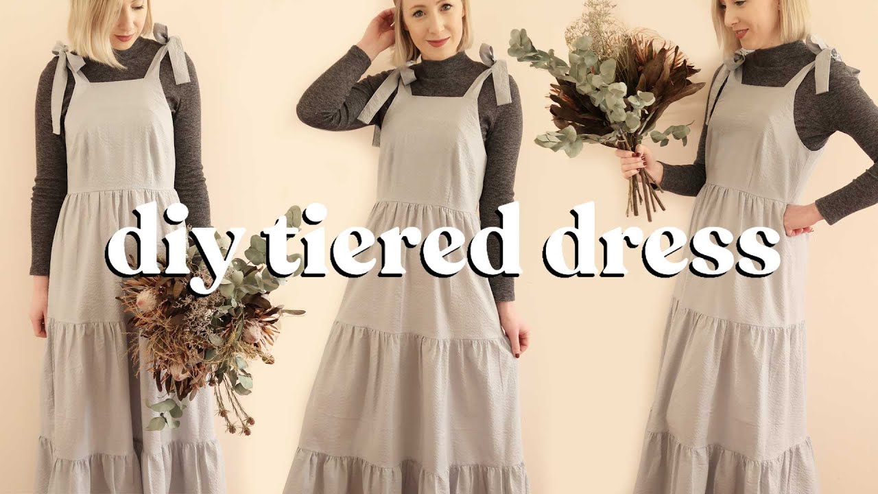 How To Make A Tiered Maxi Dress (With Tie Up Straps!) 