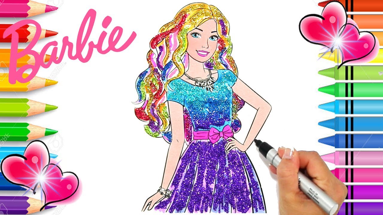 barbie coloring pages fashion dress