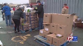 Ocean State Job Lot hosts drive-through food bank for Pawtucket residents