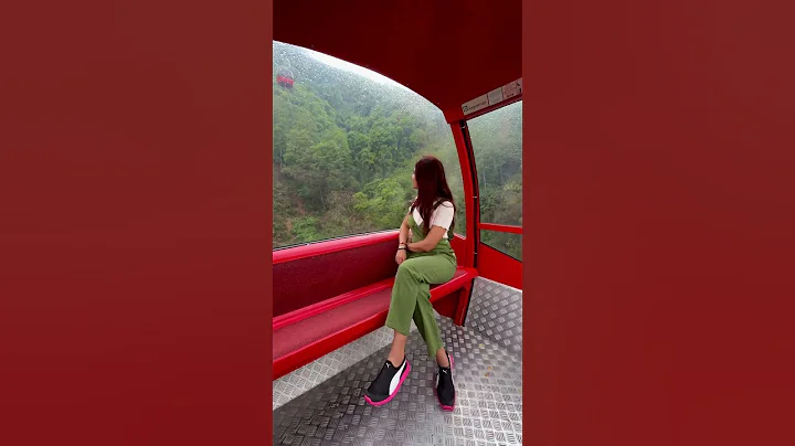 Going above the cloud😱 #shortsindia #viralindia #nepalvlog #chandragiri #cablecar #trending #shorts
