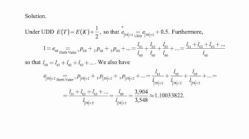 Exam MLC exercise for November 22, 2017