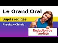🎤 Grand oral - Bac 2026 - ✍️ Sujets rédigés en Physique ⚡ - Chimie 🧪 - Réduction de l’anxiété - 4/9