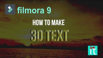 How To Create 3D Text|Filmora 9| Title 3D