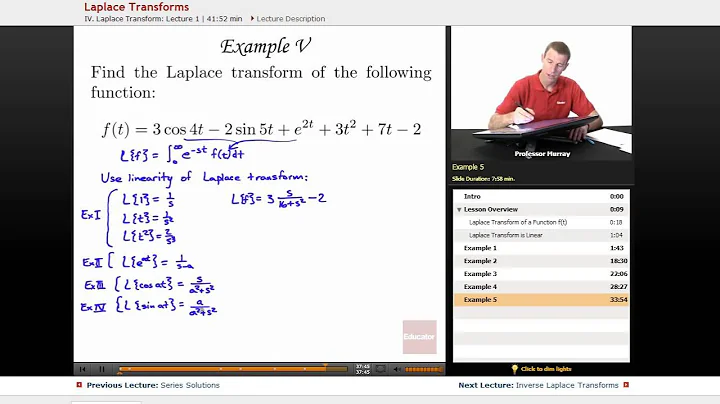 "Laplace Transforms" | Differential Equations with Educator.com