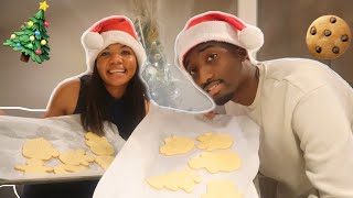 TEACHING MY FIANCE HOW TO MAKE COOKIES FOR THE FIRST TIME! *HILARIOUS* | VLOGMAS