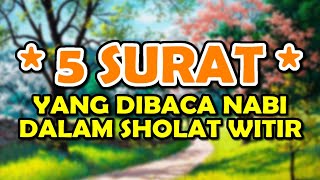 5 surat al-quran yang dibaca nabi muhammad dalam shalat witir