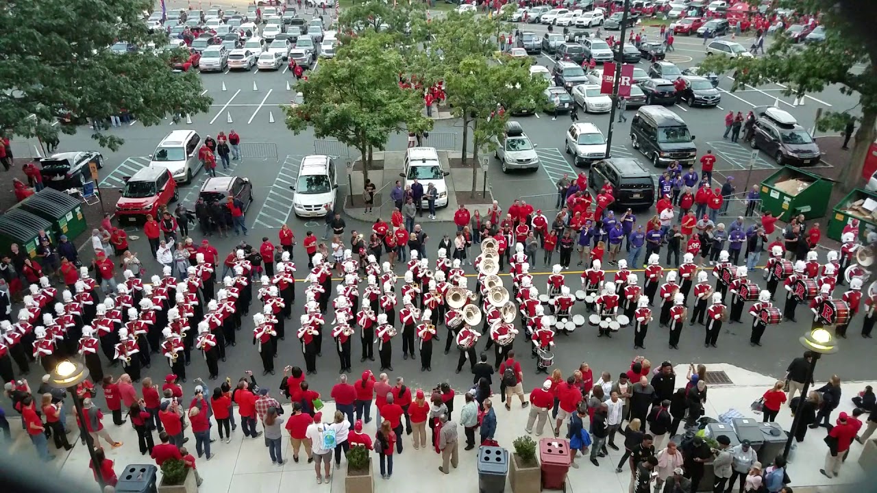 Rutgers Marching Band Marching Outside the West Gate 912017 YouTube