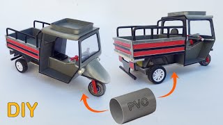 Great Creative idea | make a tuk tuck rickshaw using PVC pipe