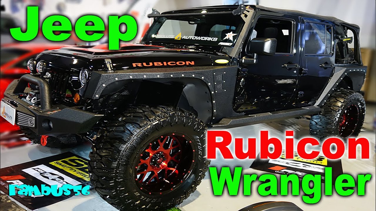 Jeep Rubicon Wrangler Sports Custom Off-Road Black Red Wow Look and  Accessories November 2019 - YouTube