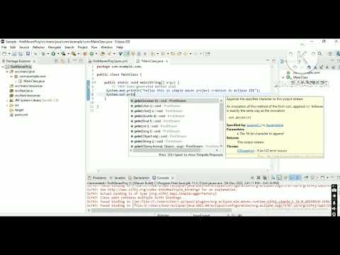 How to create simple maven project in eclipse and how to resolve compilation failure error.