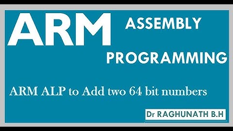 #ARM ALP to Add two 64 bit numbers