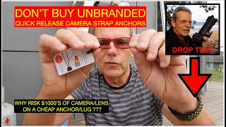 DROP TEST - Quick Release Camera Strap - DON’T BUY UNBRANDED!!!  PEAK DESIGN ANCHORS vs UNBRANDED. screenshot 4