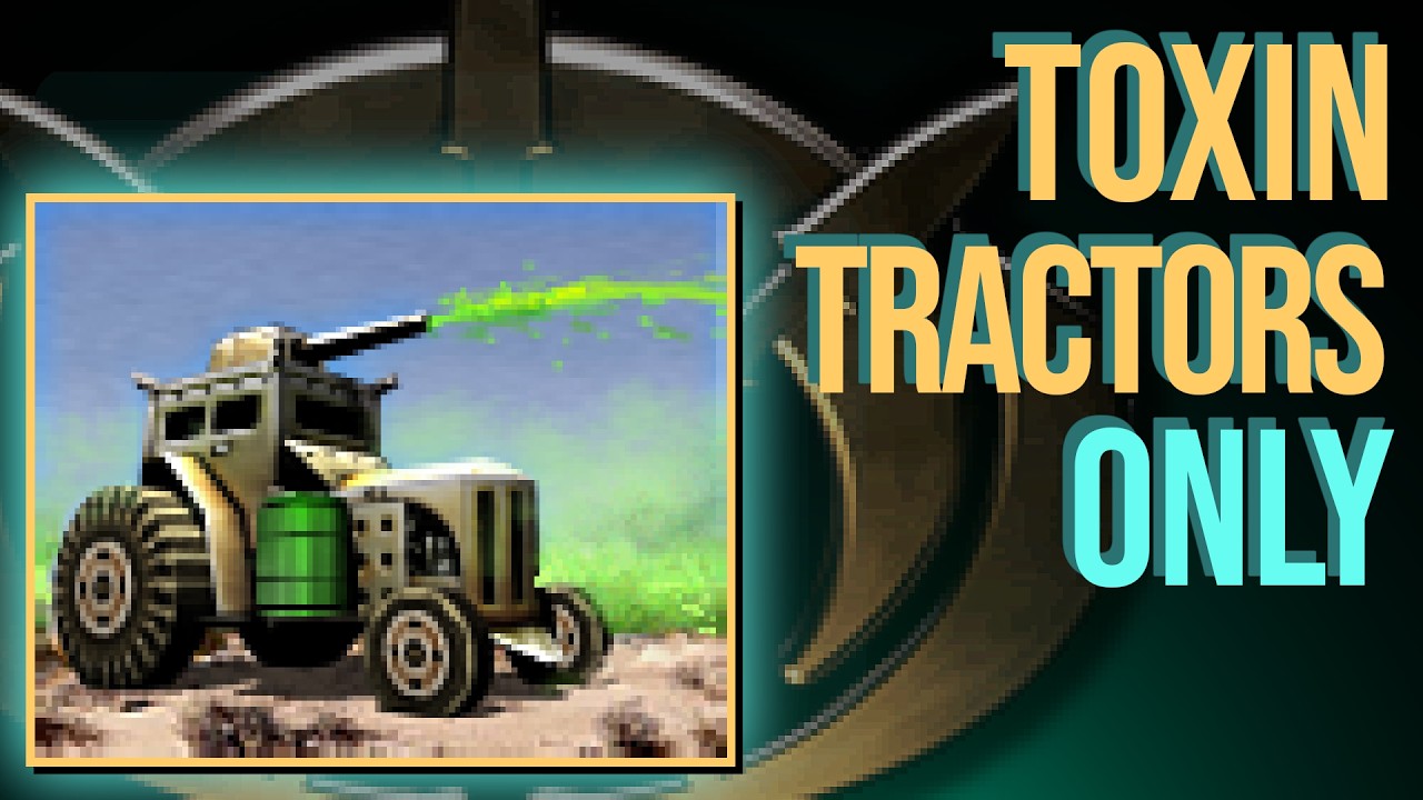 Can Nothing But Toxin Tractors Defeat The Hardest AI? - C&C Generals Zero Hour Single Unit Challenge