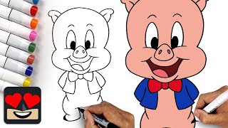 How To Draw Porky Pig