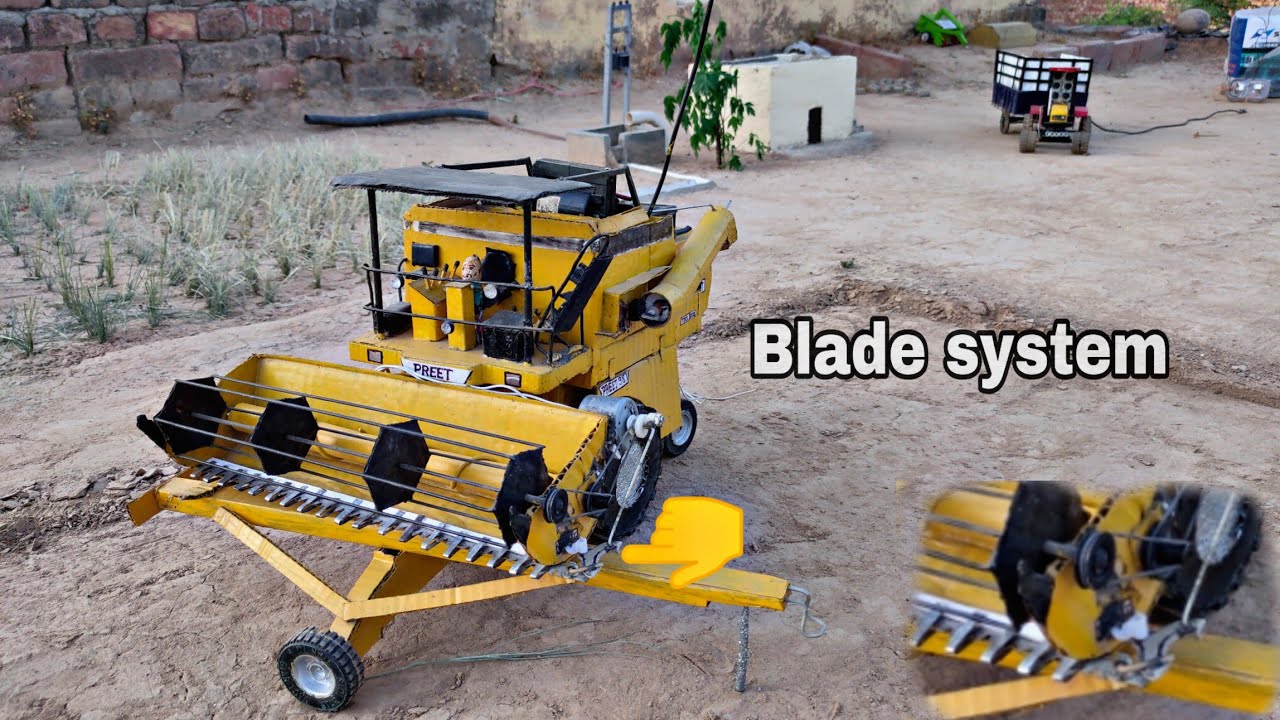 How To Make Combine Harvester Blades System Harvester working system