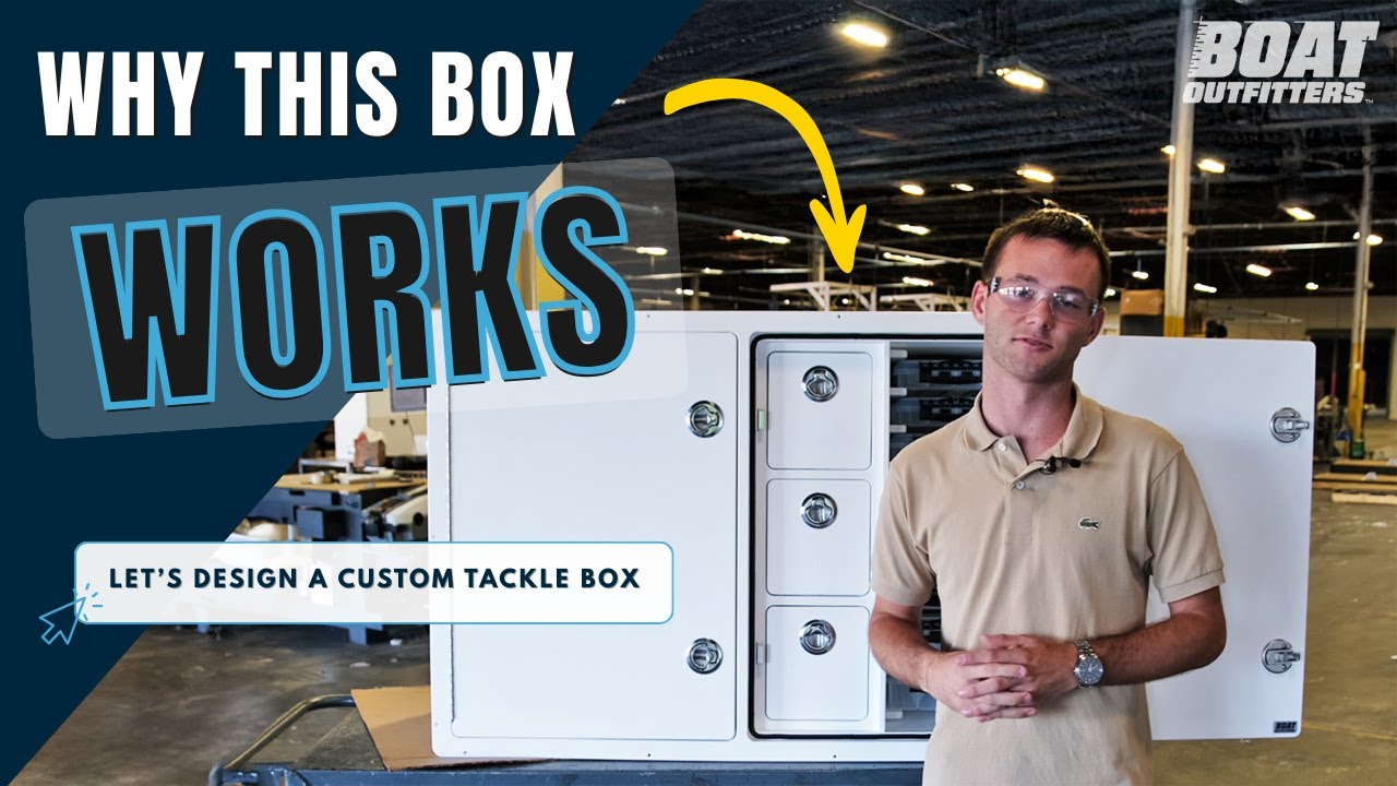 custom built tackle boxes Magnum Top Shelf Box letters and assorted fish species and sizes Behind the Build: Inside a