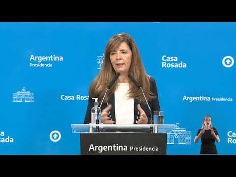 Conferencia de prensa de la portavoz de la Presidencia, Gabriela Cerruti.