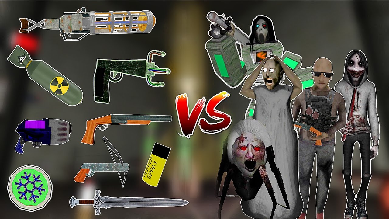 All Granny New Weapons & Bombs VS Granny & All her Family with New Visitor