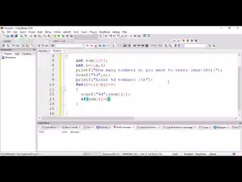 Program to find Largest of n numbers in C | Code with Syche | Typing Code | Using Array.