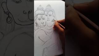 Hanuman ji ki art pure Man Se banaya#viral #art #video #shorts #Jay Shri Ram#Jay Bajrangbali#viral