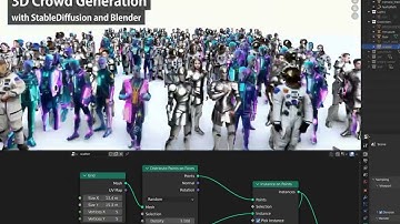 3D Crowd Generation using Stable-Diffusion