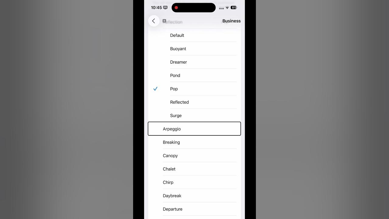 Reflection Pop, iOS 26 new iPhone ringtone