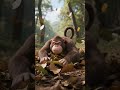 The  orange cat took revenge on the monkey for its baby#cartoon #funny  #cat #animation