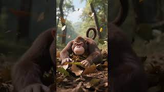 The  orange cat took revenge on the monkey for its baby#cartoon #funny  #cat #animation