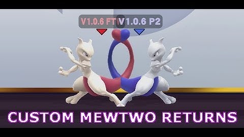 Custom Moves Glitch Mewtwo RETURNS - 1 player, 2 controllers SSB Wii U v1.0.6 Classic Mode [0.0]