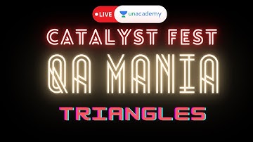 CATalyst Fest | CAT 2020 | Triangles | Live on Unacademy CATalyst By Bharat Gupta